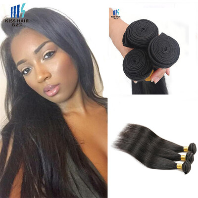 

3 pcslot Peruvian human hair bundles cheap natural black silky straight hair weaving for women