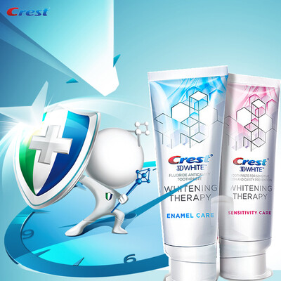 

Crest 3D Diamond Shinning White Toothpaste Enamel Sensitivity Care Gentle Whitening Stain Bad Breathe Removal With Fluoride 2PC