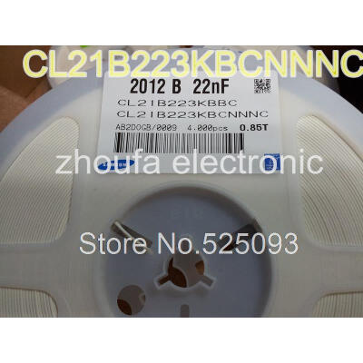 

4000pcs/lot CL21B223KBCNNNC CAP CER 0.022UF 22NF 50V 10% X7R 0805 SMD Capacitors