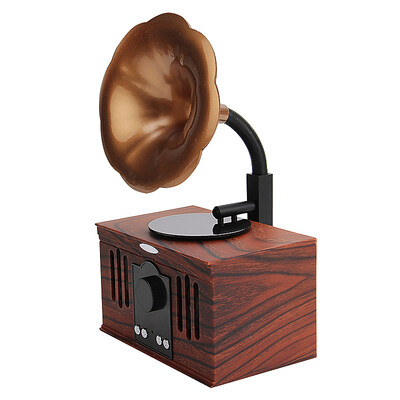 

Austrian speed ASHU AS80 Bluetooth Speaker European Retro Double Horn Subwoofer Portable Phone Mini Audio Wireless U disk Card Small speaker Wood grain
