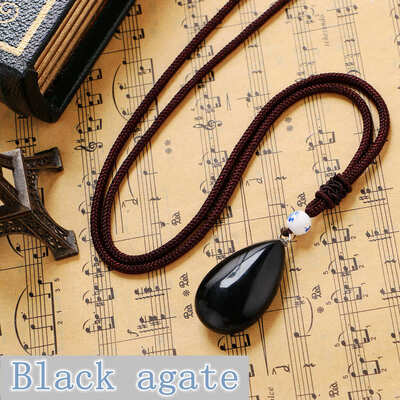 

1pcs Yumten Necklace Women Water Droplets Pendant Men Fine Jewelry Rhinestone Sapphire Garnet Stone Mermaid Teen Fairy Tail