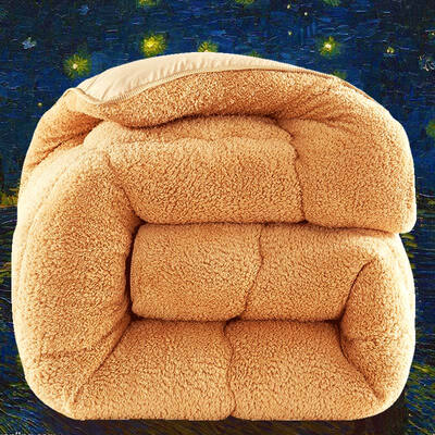 

Ying Xin home textile imitation lamb velvet quilts thick winter warm quilts dormitories single quilt was bed camel 150 200cm-3 kg