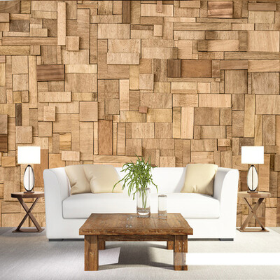 

Custom photo wallpaper retro wood sofa background wallpaper KTV Bar Cafe 3D art wallpaper mural