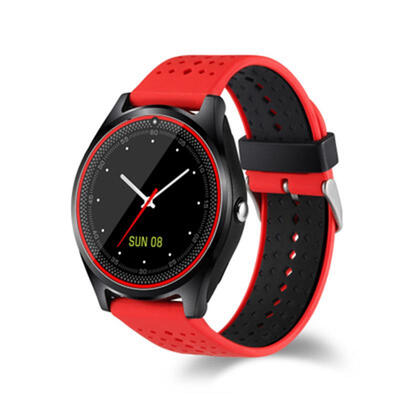 

Elegance Round dual mode V9 Android wear smartwatch Bluetooth Smart Watch Phone w Pedometer SIM Call camera Sport Watch