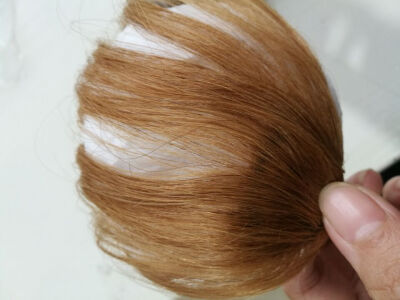 

100% Real Human Hair Clip in Flat Fringe Light Breathable Air Bangs Hand Tied Bang Front Hairpiece