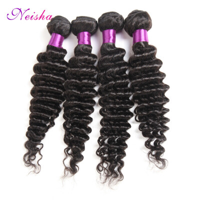 

Neisha Peruvian Deep Wave Hair 8A Grade Unprocessed Human Hair Bundles Deal Peruvian Virgin Hair Deep Wave 4 Bundles Deal