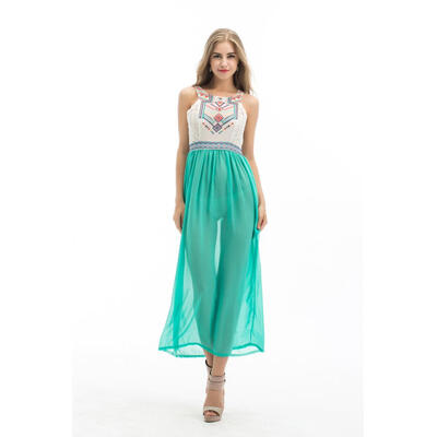 

CANIS@Women Sexy Boho Floral Long Maxi Dress Party Dress Женщины Сексуальная Boho цветочные долго платья макси платье