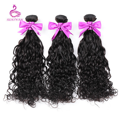 

Silkswan Brazilian Remy Hair Water Wave 100% Real Human Hair Extension 8-28inch 3 PCS Brazilian Hair Weave Bundles FREE SHIPPING
