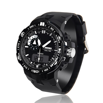 

skmei mens sports outdoor running luminous electronic watch black