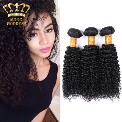 

Mokogoddess Hair Brazilian Virgin Hair Kinky Curly Natural Color 100% Human Hair Extensions Unprocessed Hair Weave Bundles