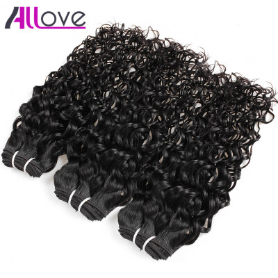 

Brazilian Human Hair Bundles 8A Brazilian Water Wave 3 Bundles 100% Unprocessed Human Hair Extensions Natural Color