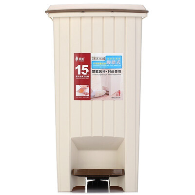 

Jingdong Supermarket Shun Mei 10L trash cans square pedal flip with handle European health barrels SM-2601 two loaded