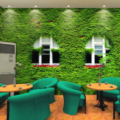 

Custom photo wallpaper 3D simple pastoral personality large murals vine garden hot pot shop wallpaper mural