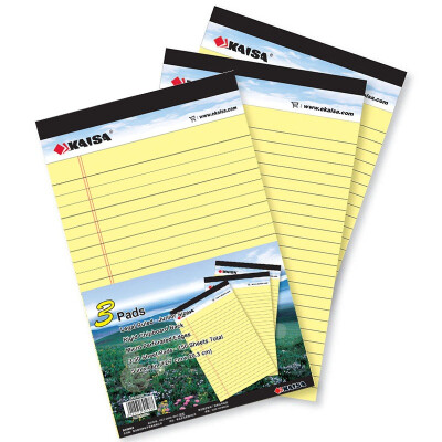 

Kaiser (KAISA) 00554 A4 yellow legalpad paper (with tape) 50 pages (210 * 297mm) 6 this equipment