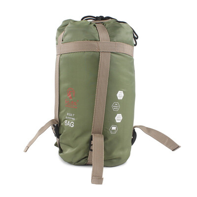 

Red camp outdoor mini sleeping bag spring&summer camping camping sleeping bag lunch break adult thin sleeping bag without hat clouds 07kg army green