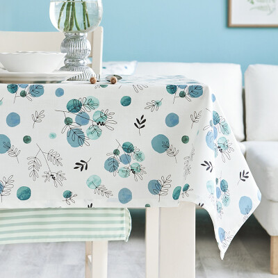 

Jinhua China anti-inflammatory waterproof oil-proof cloth tablecloth pastoral cotton&linen printed round table coffee table cloth mat set custom tablecloth 130 180cm