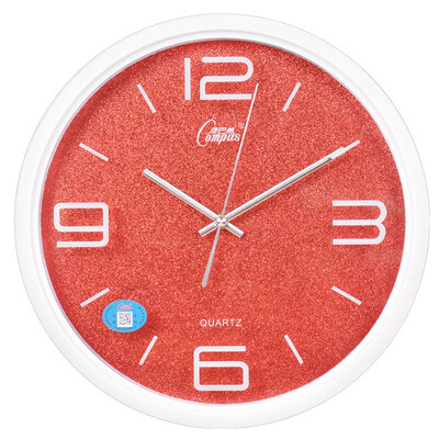 

COMPAS wall clock 13 inch silent fashion living room clock table creative flashing quartz clock c2593 red