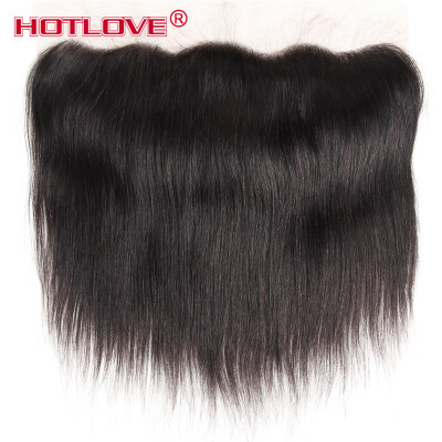 

Hotlove Hair Straight Lace Frontal Closure 13*4 Ear To Ear Full Frontal Free Part Closure Natural Color 100% Virgin Human Hair