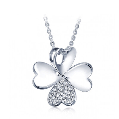 

Yoursfs® 925 Silver Simulated Diamond Clover Pendant Wedding Necklace Fashion Silver Jewelry