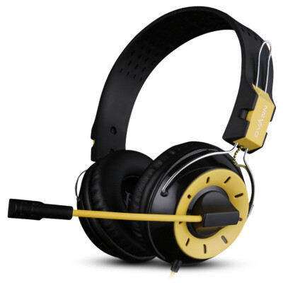 

OVANN X10 headset headset headset computer headset dual plug voice headset with microphone black and yellow