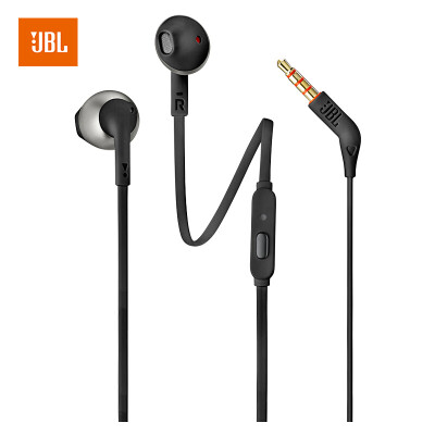 

JBL T205 half-ear headphones with Mike phone headset headphones music headphones black