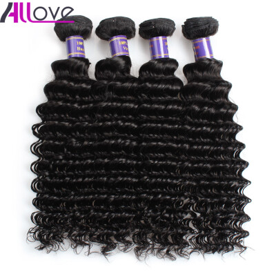 

Allove Hair Products 7A Brazilian Deep Wave Virgin Hair 10Pcs 100 Unprocessed Virgin Human Hair Extensions 8-28Inch Nature Color