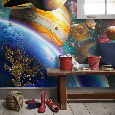 

Custom Large 3D Mural Wallpaper Space Universe Children's Bedroom Gallery Background Wall Painting Frescoes Papel De Parede Sala