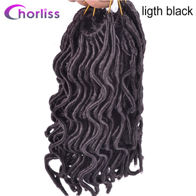 

Chorliss 20inch FauxLocs Curly Crochet Braids Synthetic Crochet Hair Extensions Pure Color Braiding Hair Bundles 100gpack 1pc