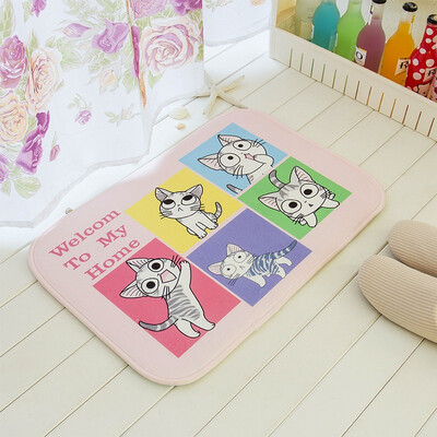 

Jingdong supermarket green reed personality printing&dyeing mats mattress water suction non-slip bathroom kitchen mats cat foundation 40 60cm