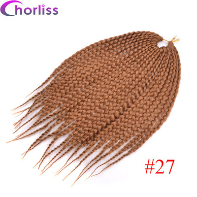 

Chorliss 14"Box Braid Synthetic Hair Extension 22rootspc Crochet Twist Braiding Hair Extension 6Colors Black Brown Blond 1pc