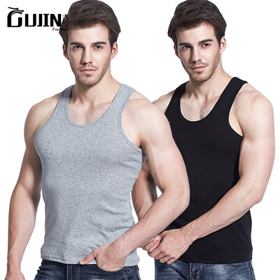 

Ancient&modern mens vest cotton mens summer thin sweatshirt Slim sports stretch vest bottoming shirt EGGSJ54 2 pieces - narrow shoulder light gray black XL