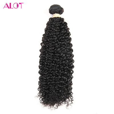 

Alot product Malaysian Kinky curly Bundle 1 шт необработанные человеческие волосы Натуральный Weave Remy Hair Weft