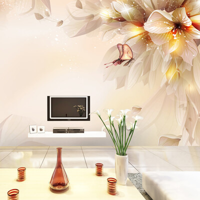 

Chinese Style Flowers Butterfly 3D Mural Wall Painting Modern Simple Living Room TV Sofa Backdrop Wall Home Decor Wallpaper Roll