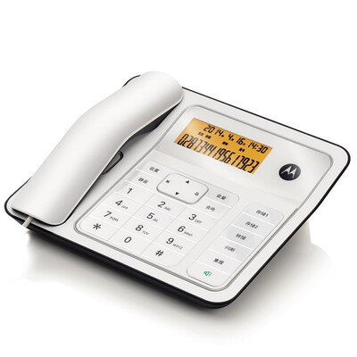 

Motorola (Motorola) CT330C Фиксированный проводной телефон / стационарный идентификатор вызывающего абонента Orange с подсветкой Два интерфейса Бесплатный аккумулятор Handsfree Большой экран Домашний офис Самолет (белый)