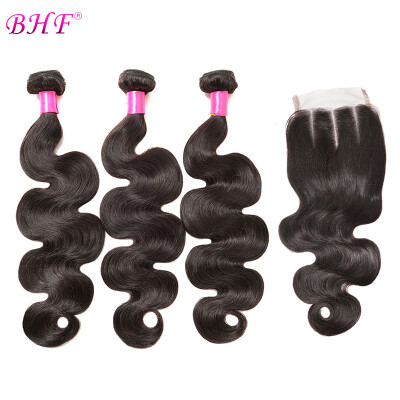 

Charming Indian Body Wave 3 Bundles With 4x4 Lace Closure Human Hair Weave Lace Frontal With Bundles Indian Virgin Hair With Closu