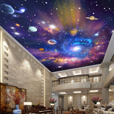 

Пользовательские 3D-обои для фото Star Universe Galaxy Room Подвесные потолочные обои для картин Гостиная Спальня Обои Home Decor