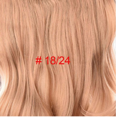 

24 inch Wavy Clip in Hair Extensions Synthetic Heat Resistant Fiber Pure Color 4 Clips 190g/pc 17 Colors Available