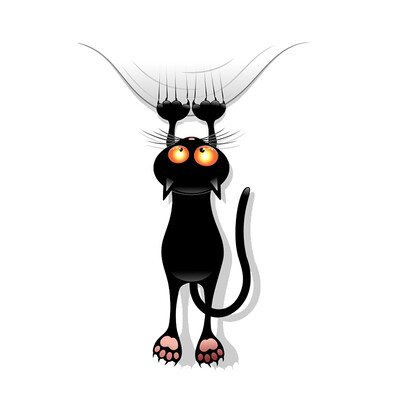 

LMA Loma Car 3D Sticker Door Cute Little cartoon Cat Funny Funny scratches Car stickers