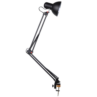 

Dao Yuan Bright Eyes 5w White Work Eye Care Student Learning Metal Long Arm Bedside Lamp MT2221 Black