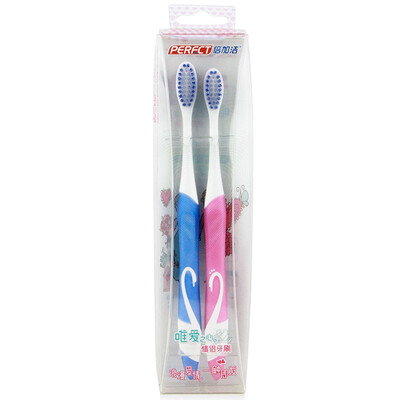 

Times the happy PERFCT only love heart soft hair couple toothbrush × 2 F777 noble swan color random