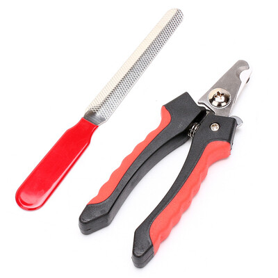 

HANHANLEYUAN pet cat dog grooming supplies dog comb dog nail scissors nails in the large dog Teddy Golden Retriever scissors supplies red black trumpet
