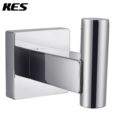 

KES A2260 Bathroom Square Single Robe Hook Stainless Steel Wall Mounted, Polished