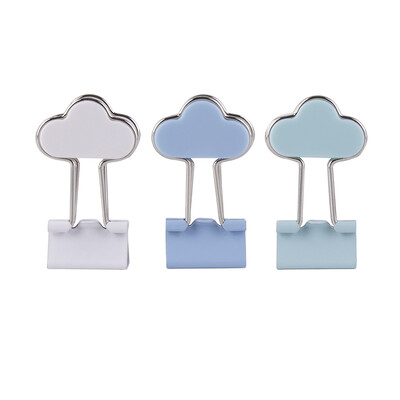 

Deli deli 3 25mm metal long tail clip student test paper clip cloud cartoon type labor saving ticket holder 9419
