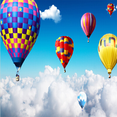 

3D Wall Mural Air Hot Balloon On The Clouds Photo Wallpaper For Kids Children's Bedroom Wall Paper Home Decor 3D Room Landscape