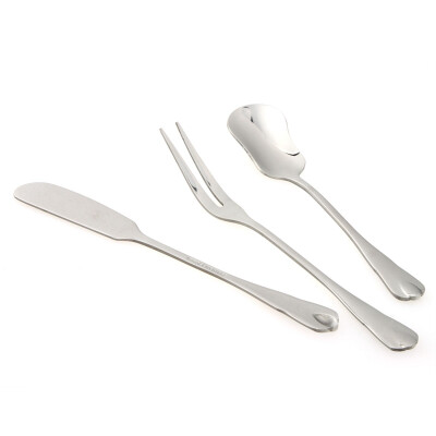 

mymei 1 Set 3PCS Flatware Knife Fork Spoon Set Stainless Steel Cutlery Serving 95128