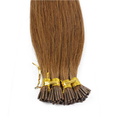 

1gs 100g Human Virgin Hair Brown Pre-bonded Keratin Stick I-tip Hair Extensions