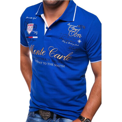 

Mens Fashion Personality Cultivating Short-sleeved Polo Shirts