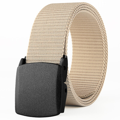 

BUYBARLY mens belt canvas belt automatic smooth buckle casual light pants with FBPHK blue belt