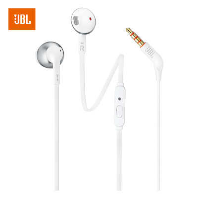 

JBL T205 half ear headphones with microphone phone headset music headphones silver