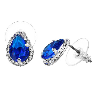 

Серьги с сапфиром из сапфира «Океан сердца» CZ Micro Pave Earrings Jewelry